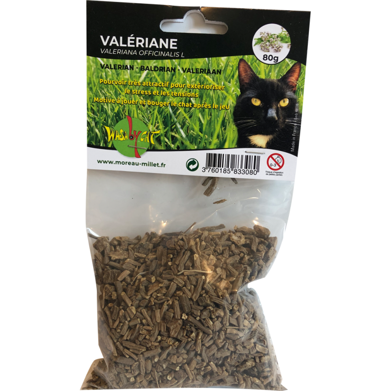 Valériane séchée pour chat 80 gr - WASABYCAT