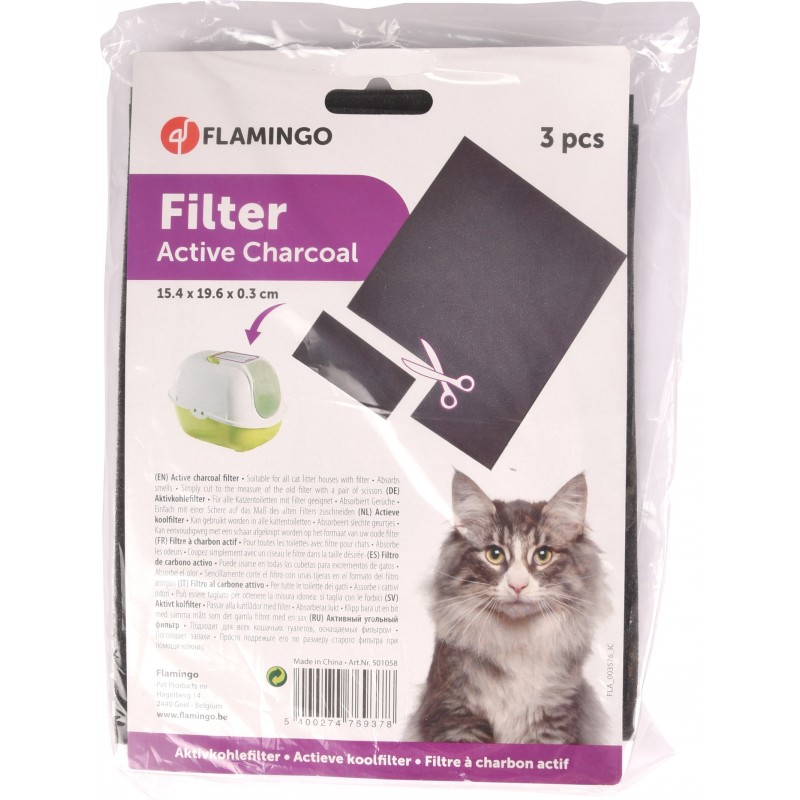 Bestonzon 12 pcs Litière pour chat Carbone activé filtre filtre à charbon de bois Litière pour chat de remplacement pour Faute anti-odeurs et anti odeurs 