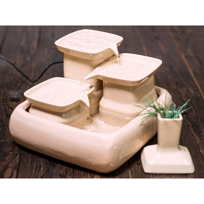 MIAUSTORE La fontaine à eau design en céramique artisanale 3,4 L