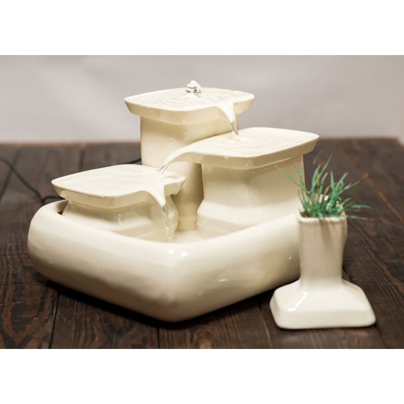 MIAUSTORE La fontaine à eau design en céramique artisanale 3,4 L