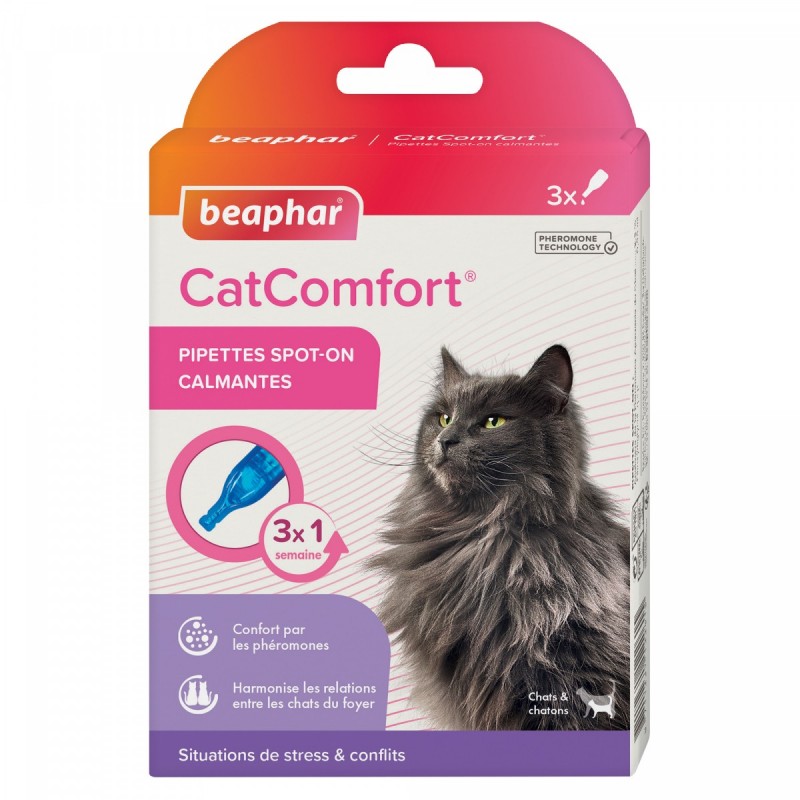 Catcomfort pipettes calmantes pour chat x 3 - BEAPHAR