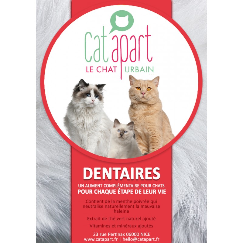 CAT APART - Friandises sans céréale pour chat Fonctionnelles Dentaire