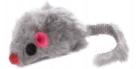 Jouet souris pour chat en peluche grise 5 cm - FLAMINGO