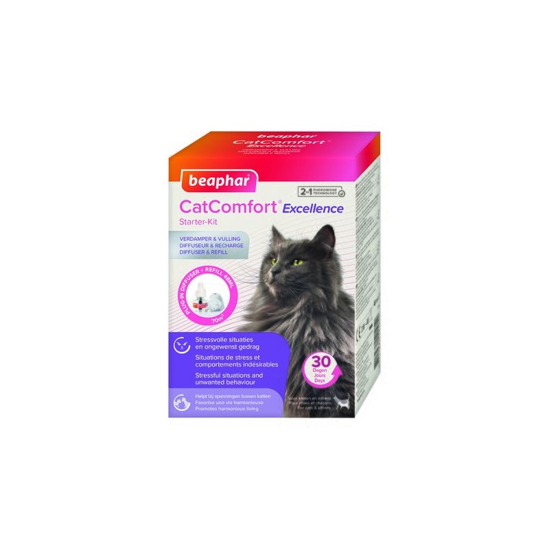 CatComfort Excellence Anti-stress pour chat Diffuseur + Recharge 48ml - BEAPHAR