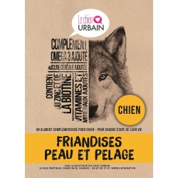 Friandises sans céréale pour chien Peau et Pelage 70 g - LE CHIEN URBAIN à Nice