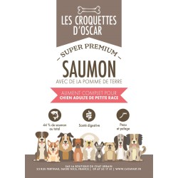 Croquettes naturelles pour petit chien Saumon - LES CROQUETTES D'OSCAR