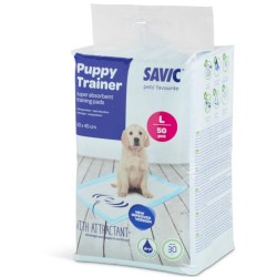 Tapis d'entrainement et de propreté pour chiots ou chien Puppy Trainer 60x45cm x50 - SAVIC