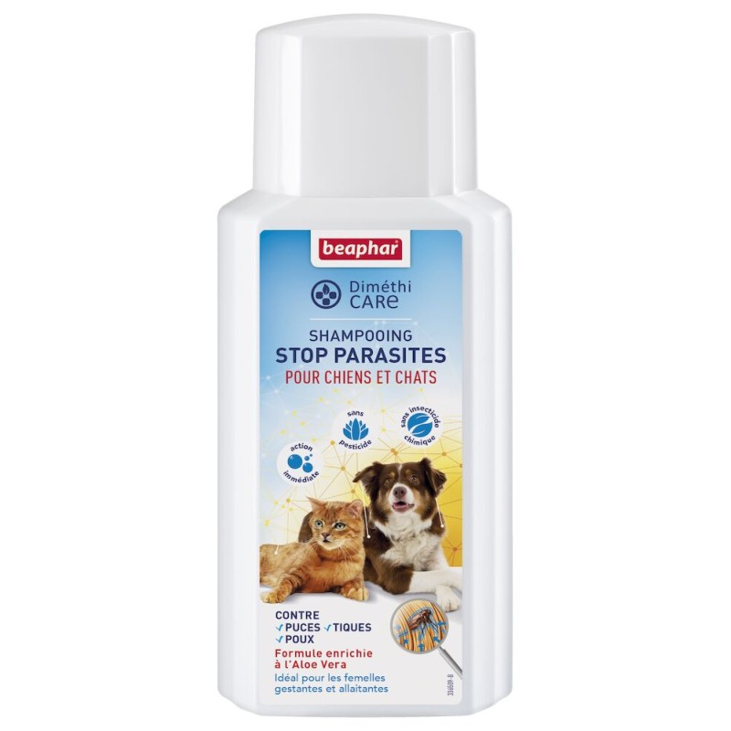 Diméthicare shampoing stop parasites pour chiens et chats 250 ml - BEAPHAR