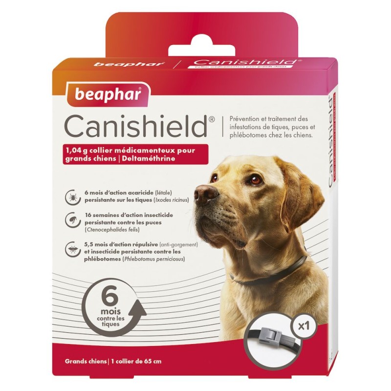 Collier antiparasitaire Canishield pour Grand chien - BEAPHAR