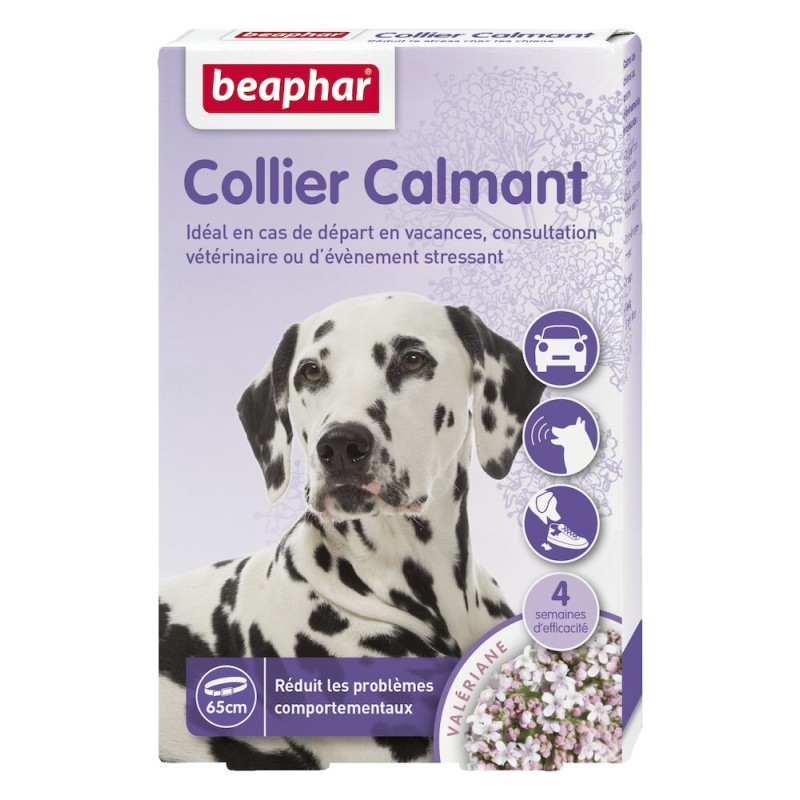 Collier calmant à la valériane pour Collier calmant à la valériane pour chien et chiot réduit le stress - BEAPHAR