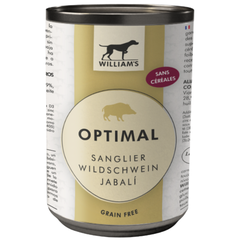 Pâtée naturelle en boîte pour chien William's 400g