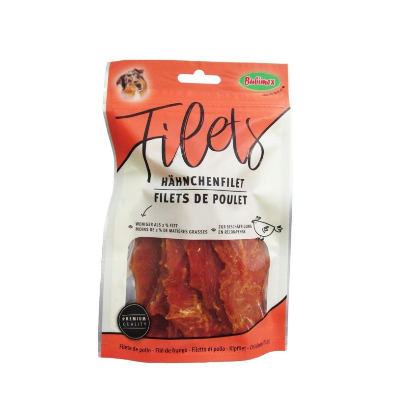 Friandises naturelles pour chien filets de poulet 100g - BUBIMEX