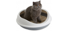 Bac à litière pour chat rond et design Figaro