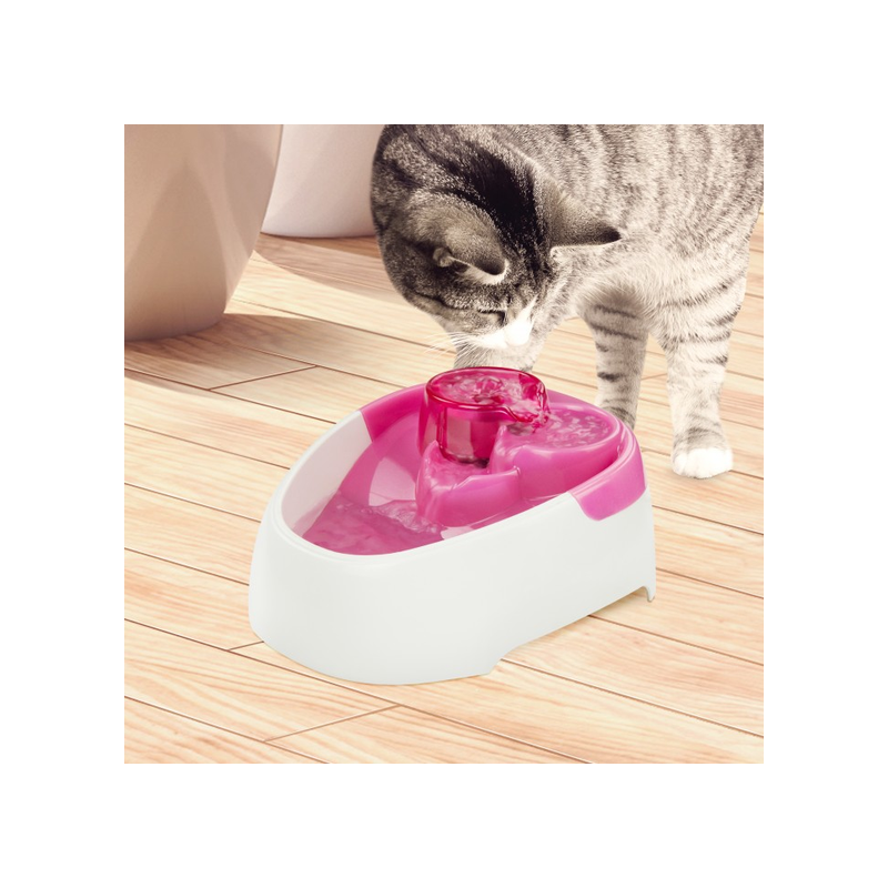 Fontaine à Eau Pour Chat Rose Design Hami Form