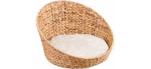 Corbeille pour petit chien et pour chat en jacinthe d'eau tressée Queeny - SILVIO DESIGN