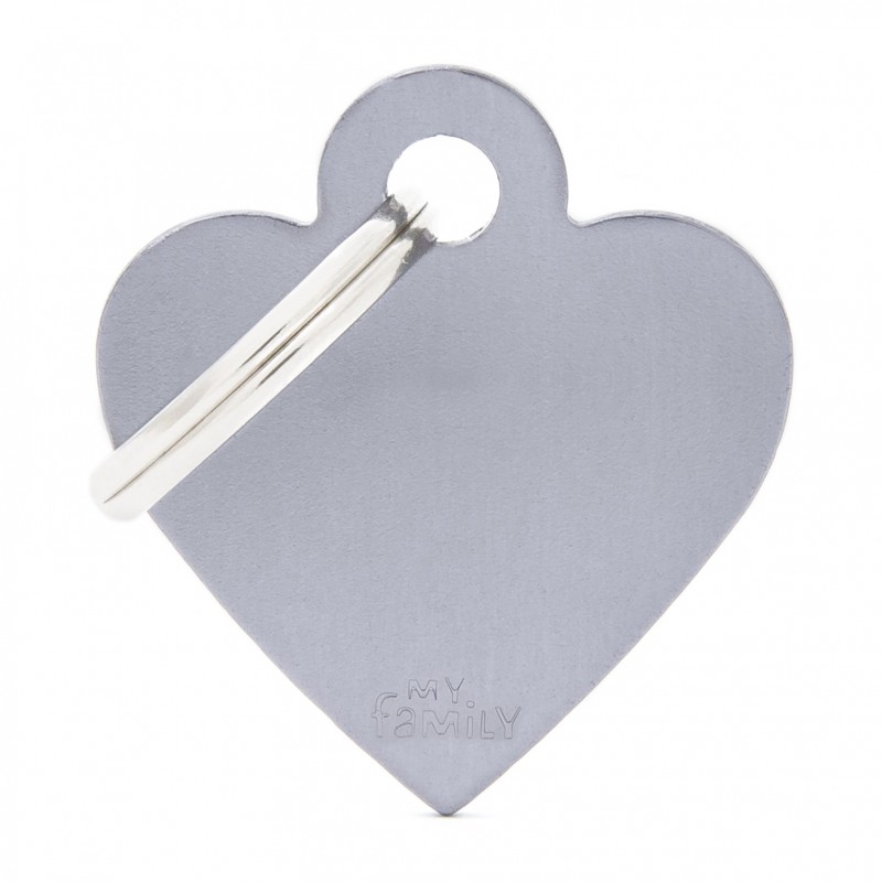 Médaille coeur Collection Basic Aluminium - MY FAMILY