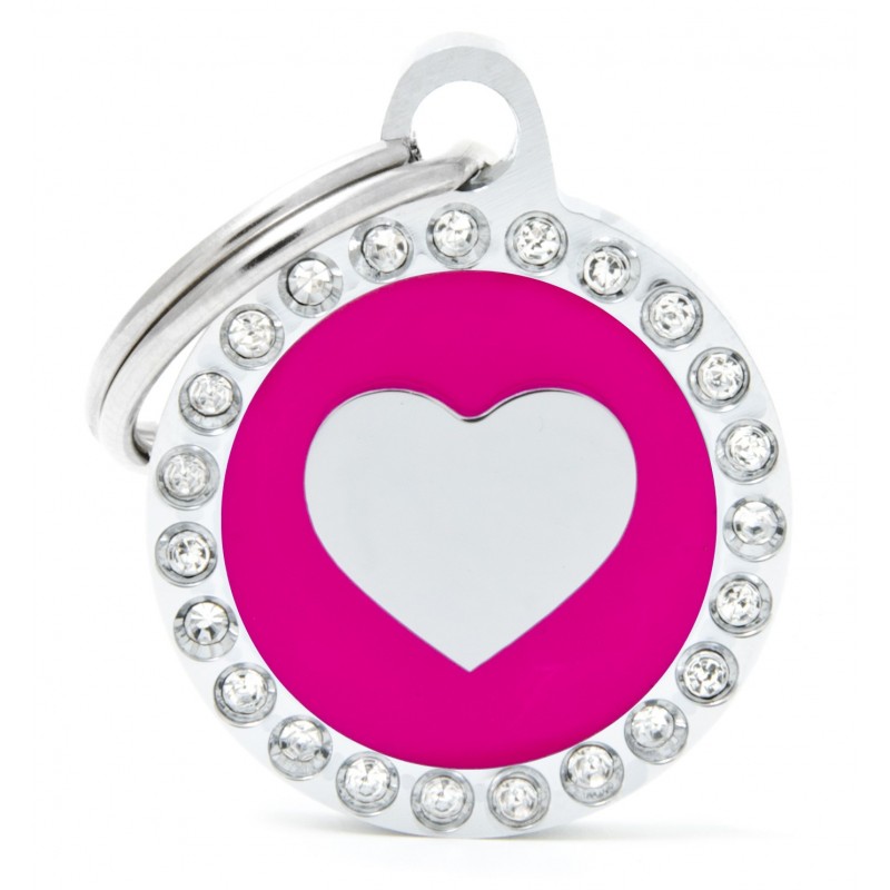 Médaille strass Coeur Collection Glam - MY FAMILY