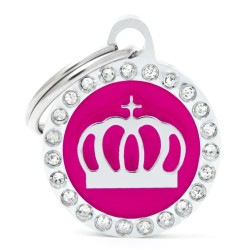 Médaille ronde Couronne Collection Glam - MY FAMILY