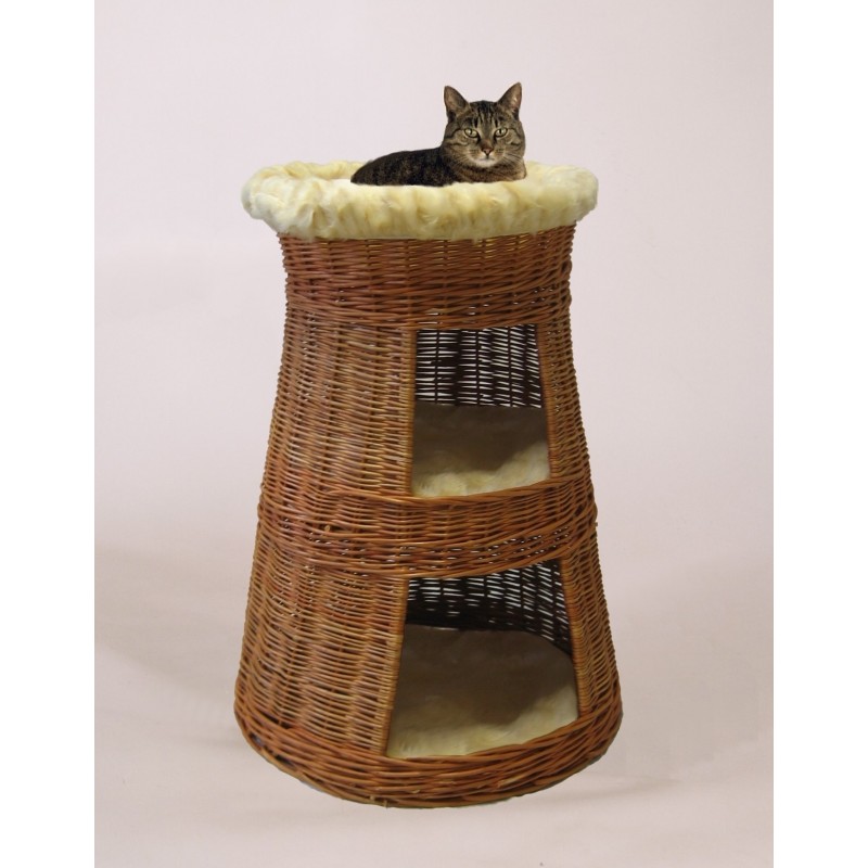 Panier pour chat tour en osier Grand - SILVIO DESIGN