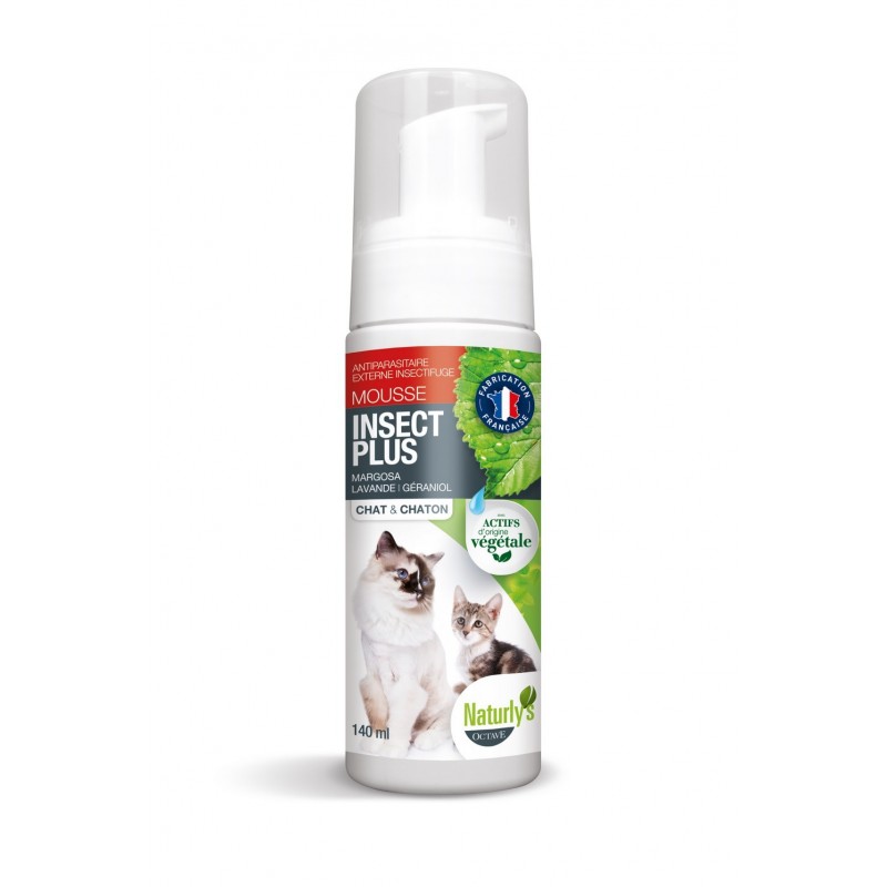 Mousse Anti Puce Naturelle Sans Rincage Pour Chat Naturly S