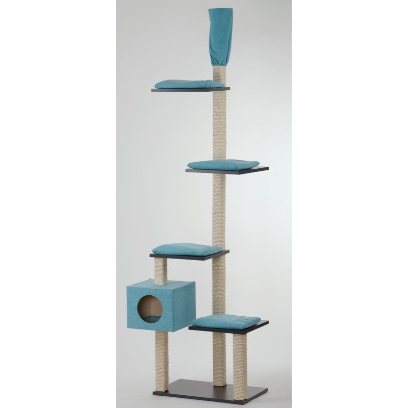 Arbre à chat haut plafonier en bois Bashira  - SILVIO DESIGN