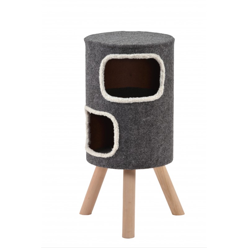 Arbre à chat tabouret Haut Doubly  - SILVIO DESIGN