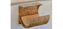 Hamac de radiateur pour chat en jacinthe d'eau tressée  - SILVIO DESIGN