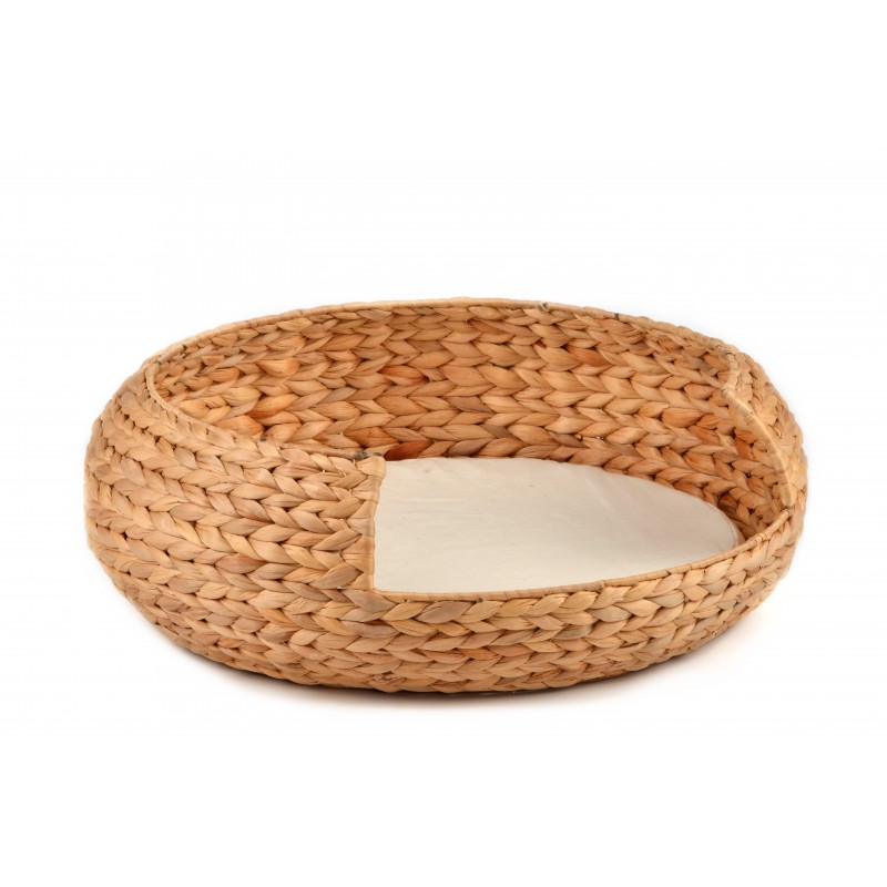 Panier pour chat et chien en jacinthe d'eau tressée Bira - SILVIO DESIGN