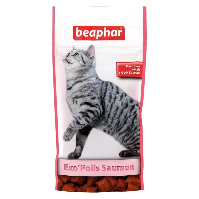 EXO'POILS friandises au malt et Saumon pour chat 35 g - BEAPHAR