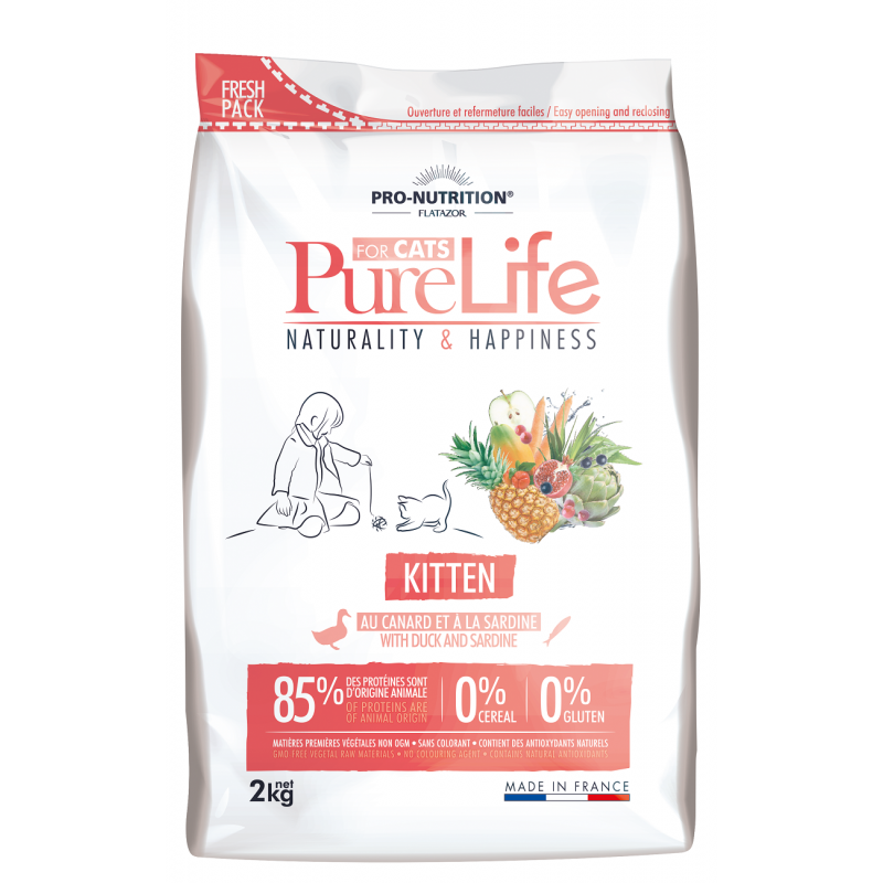 PURE LIFE - Croquettes pour chaton Super Premium sans céréale