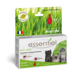 ESSENTIEL - Pipette Eco Spot anti-puce naturelle pour chaton