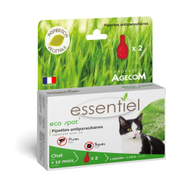 ESSENTIEL- Pipette anti-puces naturelle pour chat 100% naturelle