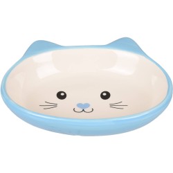 Gamelle en céramique tête de chat bleu - FLAMINGO