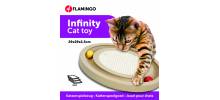 Jouet et Griffoir en bois pour chat Infinity - FLAMINGO